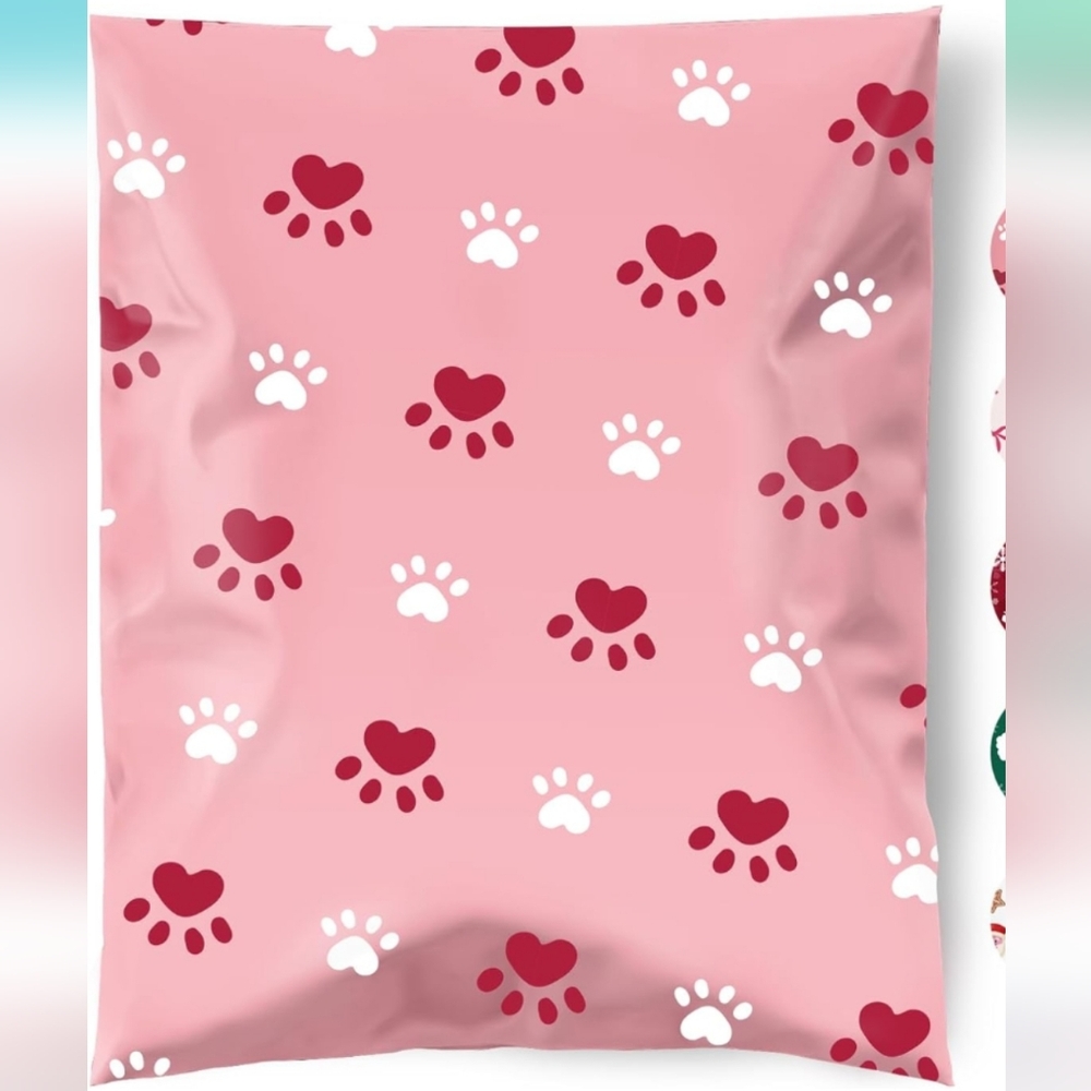 Furry Friend's Paw Self Sealing Poly Mailer Bags 10 X 13- 10 ct